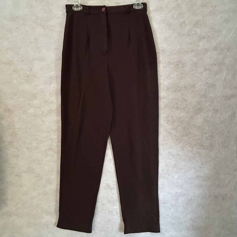Joe Benbasset Brown High Waisted Ribbed Straight Leg Trousers Pants Size 9 ?